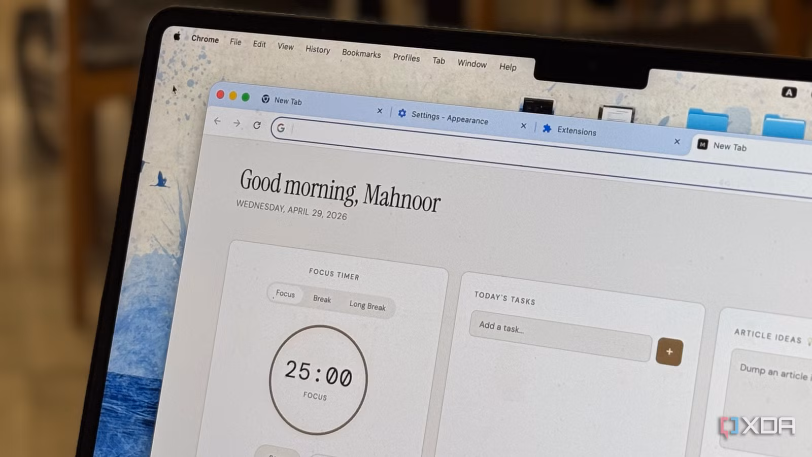 Your new Chrome tab page is a mood coding project waiting to happen