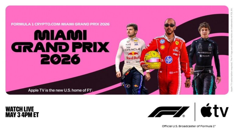 Formula 1 coverage extends to Apple for Miami Grand Prix