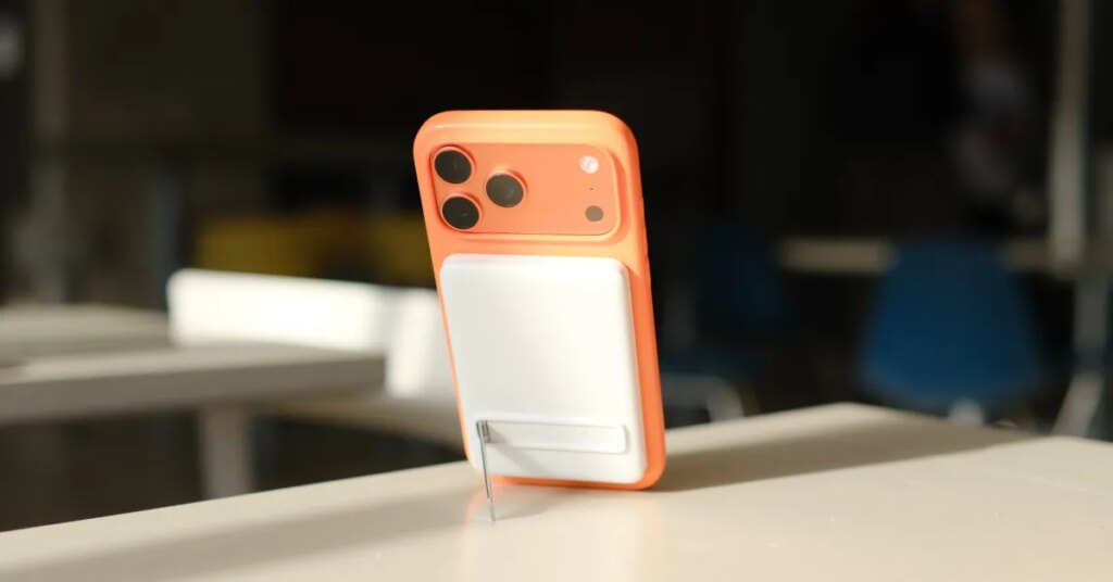 Convenient: Belkin’s new 5K MagSafe battery bank offers a kickstand in a slim design Convenient: Belkin’s new 5K MagSafe battery bank offers a kickstand in a slim design