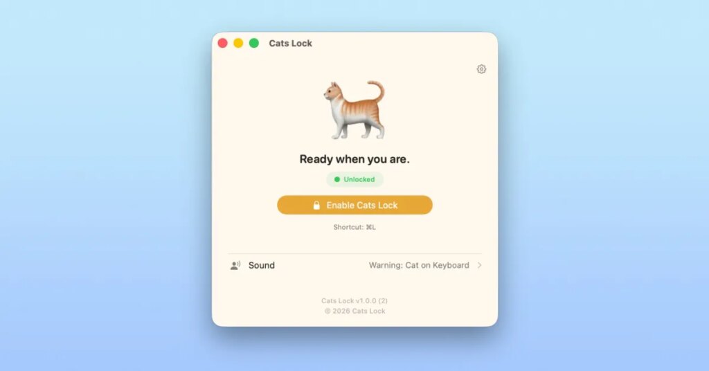 Indie App Spotlight: “Cats Lock” is a fun Mac app that solves cats keyboard spam