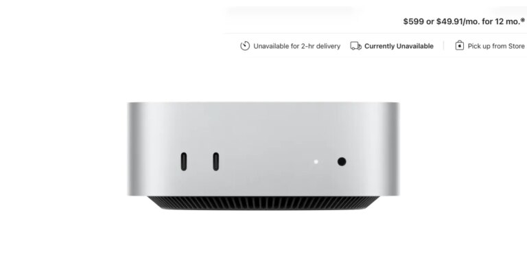 Apple says supply constraints for Mac mini and Mac Studio will persist for several months