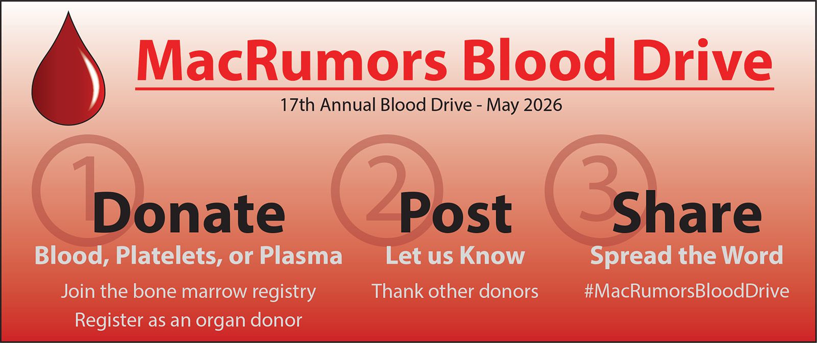 MacRumors Blood Drive 2026 – MacRumors