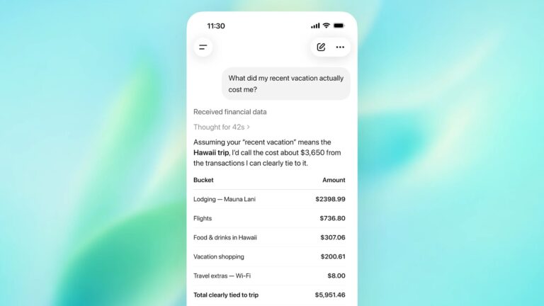 ChatGPT can now connect to your financial accounts for budgeting advice