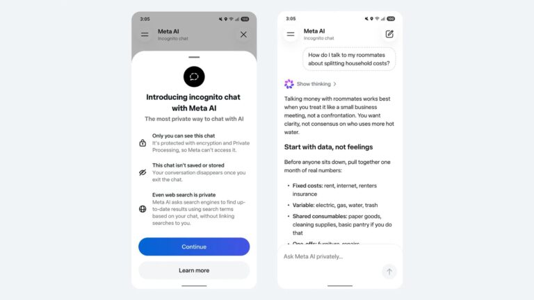 Meta AI app gets ‘incognito chat’ as OpenAI faces lawsuit over stored chat logs