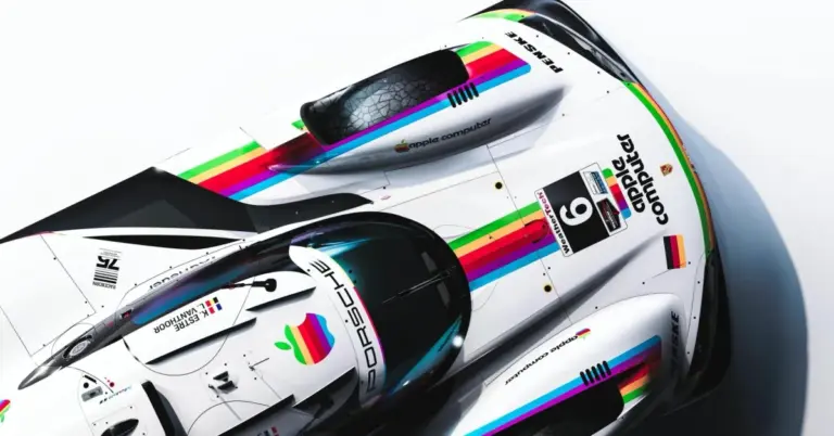 Apple and Porsche Showcase 80s-Inspired Race Car Liveries at Laguna Seca