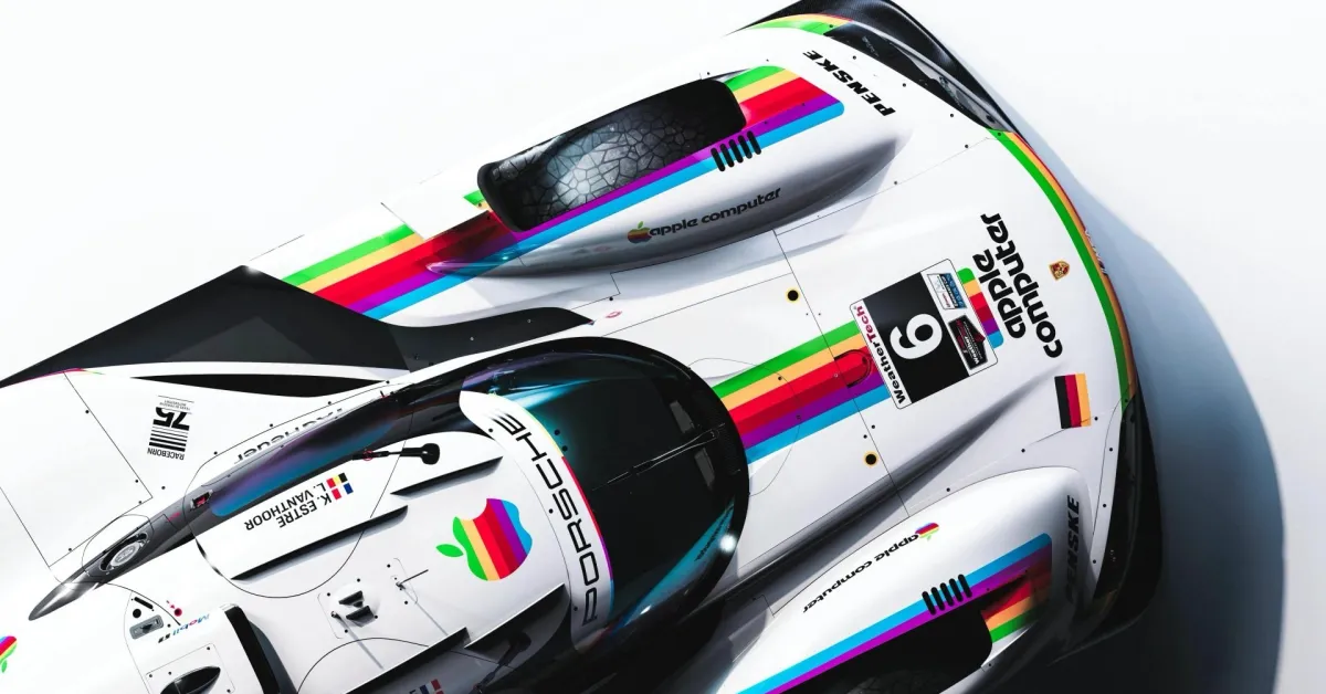Apple and Porsche Showcase 80s-Inspired Race Car Liveries at Laguna Seca