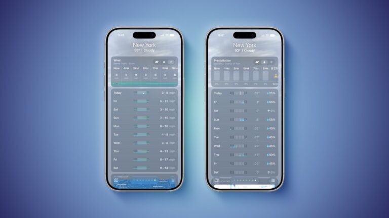 iOS 27’s weather app features a new way to view forecasts