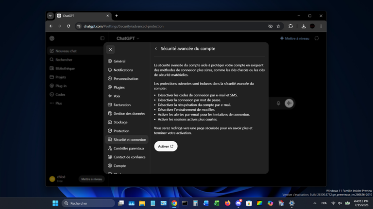Advanced ChatGPT security, activate account without blocking