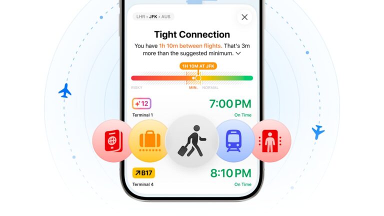 Flighty update adds step-by-step guide for connecting flights
